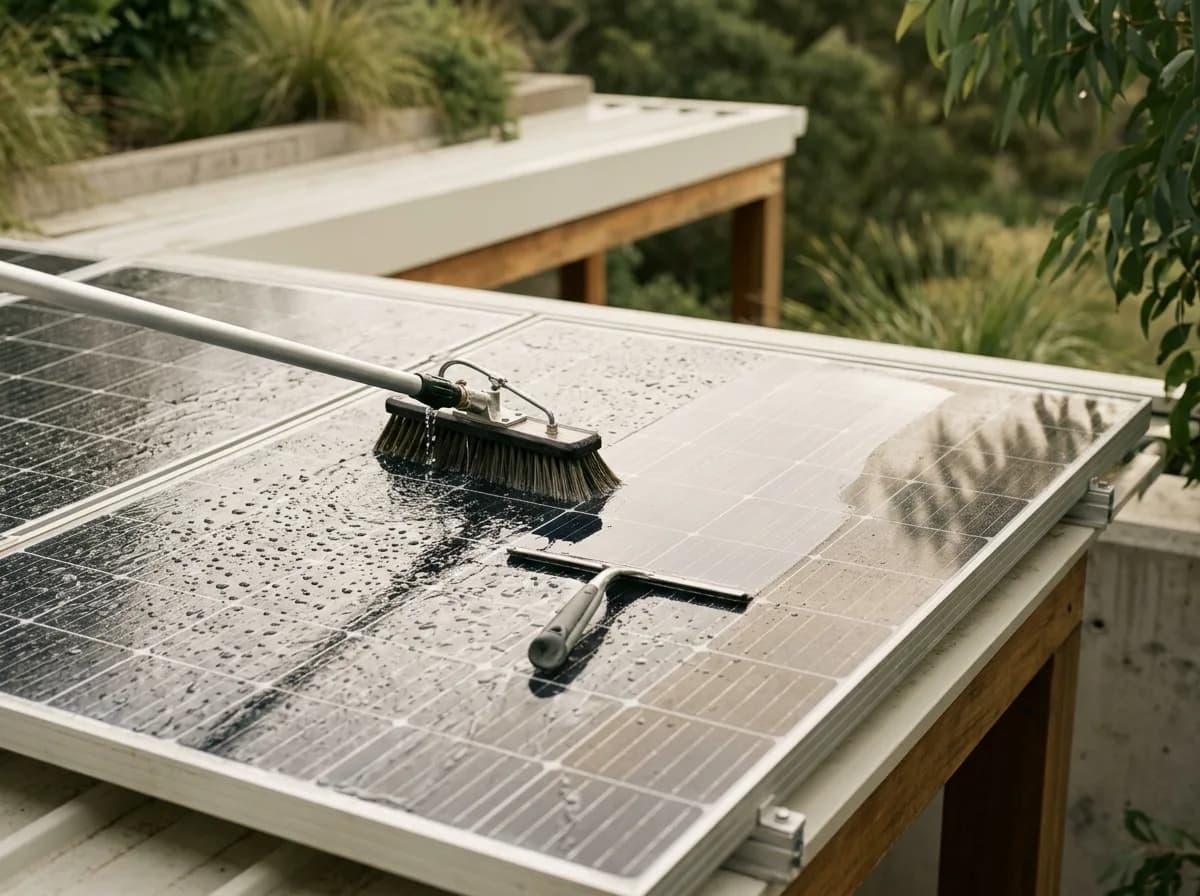 Nettoyage panneaux solaires